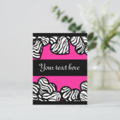 Zebra hearts Design Briefkaart (Staand voorkant)
