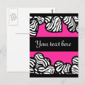 Zebra hearts Design Briefkaart (Voorkant / Achterkant)