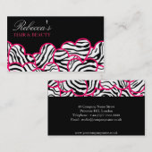 Zebra Hearts Design Visitekaartje (Voorkant / Achterkant)