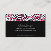 Zebra Hearts Design Visitekaartje (Achterkant)