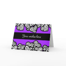 Zebra hearts Design Wenskaart