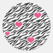 Zebra Hearts Pattern Stickers (Voorkant)