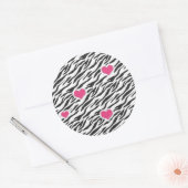 Zebra Hearts Pattern Stickers (Envelop)