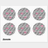 Zebra Hearts Pattern Stickers (Vel)