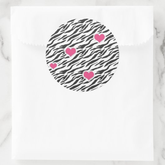 Zebra Hearts Pattern Stickers (Tas)
