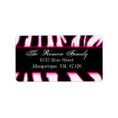 Zebra heet roze etiket (Voorkant)