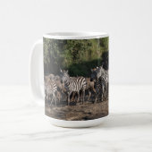 Zebra Herd Persoonlijke naam Gift Mok (Voorkant links)