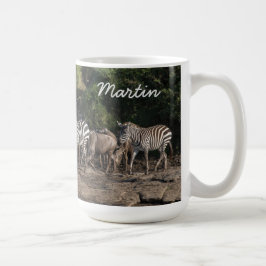 Zebra Herd Persoonlijke naam Gift Mok