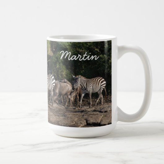 Zebra Herd Persoonlijke naam Gift Mok (Rechts)