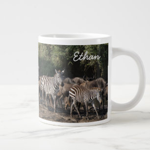Zebra Herd Persoonlijke naam serieus Grote Koffiekop