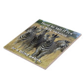 Zebra Herd Tegeltje (Zijkant)