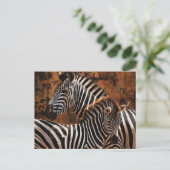 Zebra herfst strepen briefkaart (Staand voorkant)