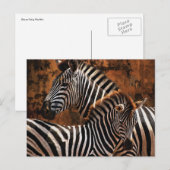 Zebra herfst strepen briefkaart (Voorkant / Achterkant)