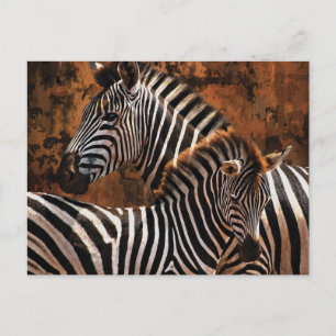 Zebra herfst strepen briefkaart