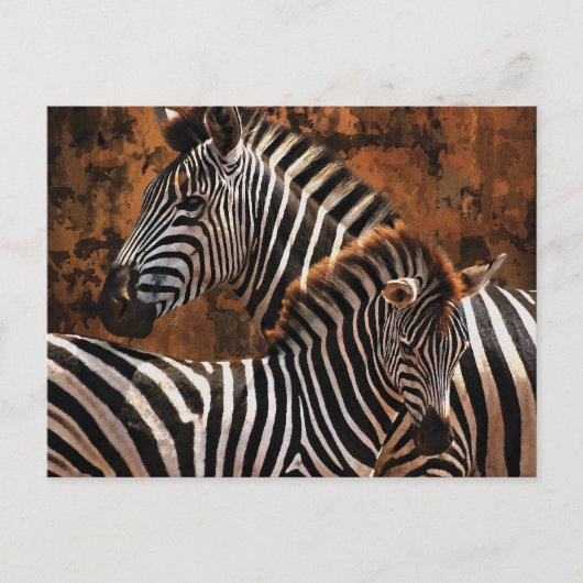 Zebra herfst strepen briefkaart (Voorkant)