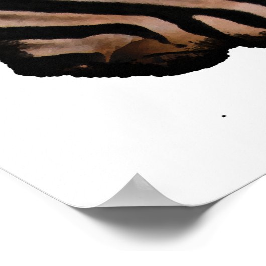 Zebra Herfst Stripes LARGE poster, afdrukken, wand Poster (Hoek)