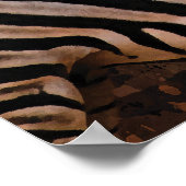 Zebra Herfst Stripes LARGE poster, afdrukken, wand Poster (Hoek)