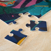 Zebra Het lezen van een boek Maximalist Animal Art Legpuzzel (Zijkant)