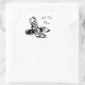 Zebra High Heel Shoes Envelope Seal Sticker Labels (Tas)