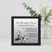 Zebra High Heels 21e verjaardagsfeestje Kaart (Staand voorkant)