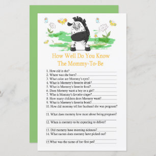 Zebra Hoe goed ken je baby shower?