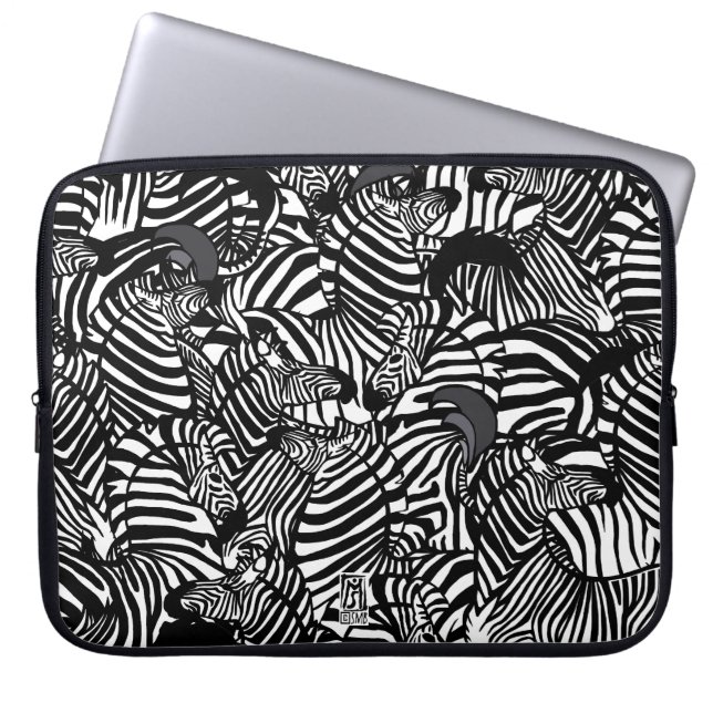 Zebra-Hoesje met laptophoes Laptop Sleeve (Voorkant)