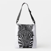 Zebra hoofd crossbody tas (Achterkant)