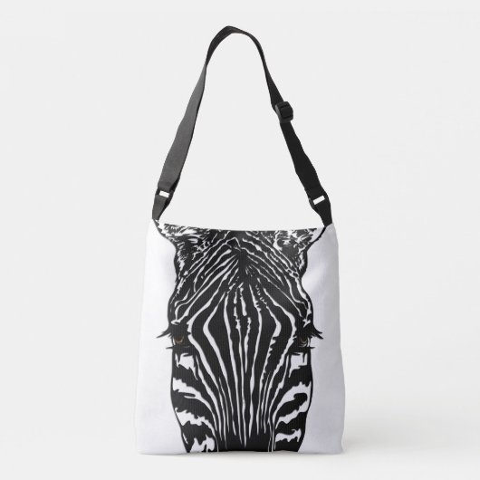 Zebra hoofd crossbody tas (Achterkant)