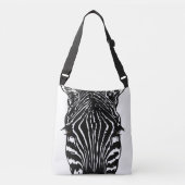 Zebra hoofd crossbody tas (Voorkant)