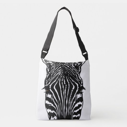 Zebra hoofd crossbody tas (Voorkant)