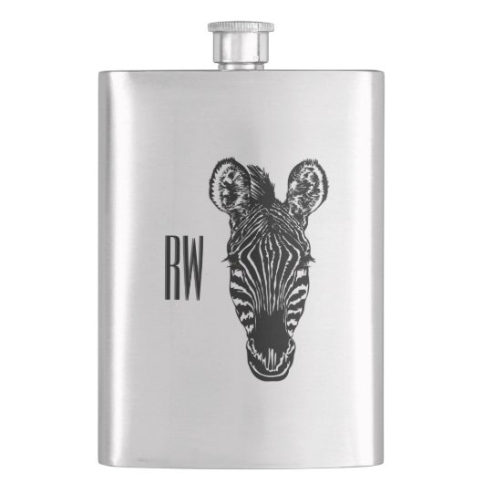 Zebra Hoofd Monogram Flacon (Voorkant)