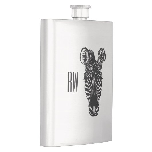 Zebra Hoofd Monogram Flacon (Rechts)