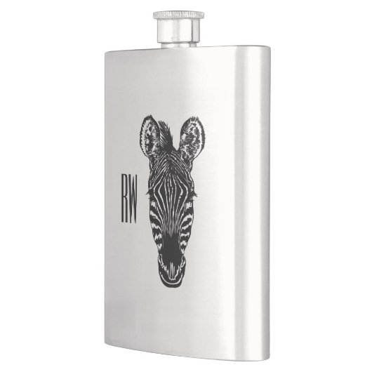 Zebra Hoofd Monogram Flacon (Links)