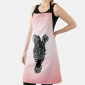 Zebra Hoofd op Roze Schort (Insitu)