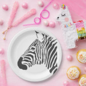 ZEBRA HOOFD PAPIEREN BORDJE (Feest)