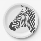ZEBRA HOOFD PAPIEREN BORDJE (Voorkant)