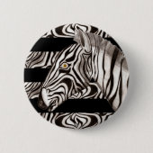 Zebra hoofd ronde button 5,7 cm (Voorkant)