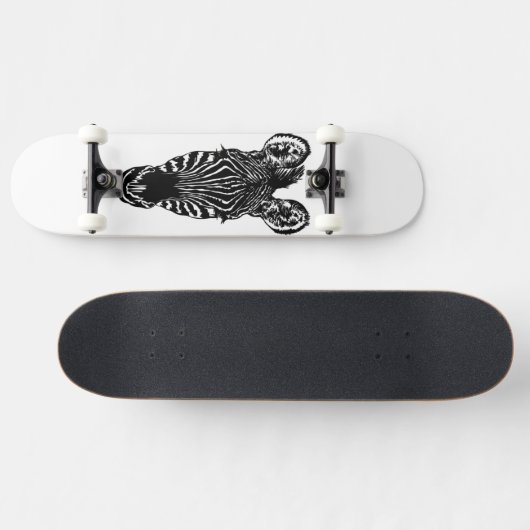 Zebra hoofd skateboard (Horizontaal)