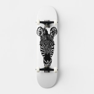 Zebra hoofd skateboard