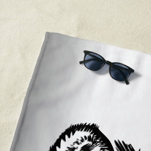 Zebra hoofd strandlaken (In situ)