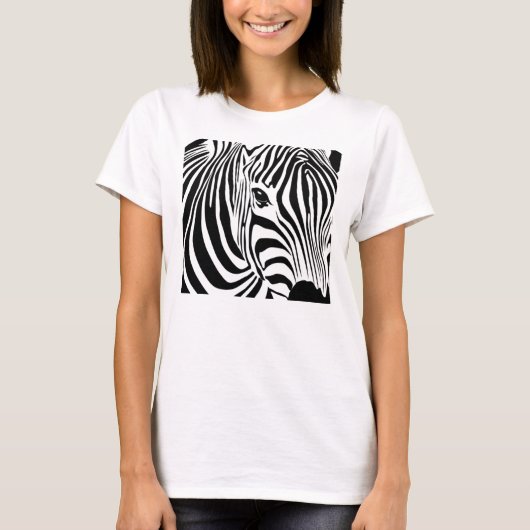 Zebra hoofd t-shirt (Voorkant)