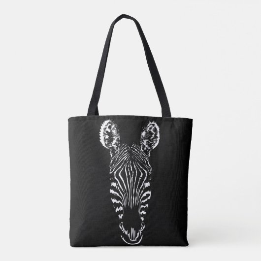 Zebra hoofd tote bag (Achterkant)