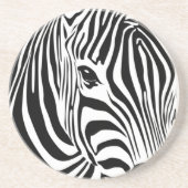 Zebra hoofd zandsteen onderzetter (Voorkant)