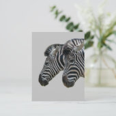Zebra hoofden briefkaart (Staand voorkant)