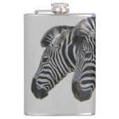 Zebra hoofden heupfles (Voorkant)