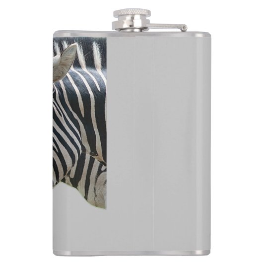 Zebra hoofden heupfles (Achterkant)