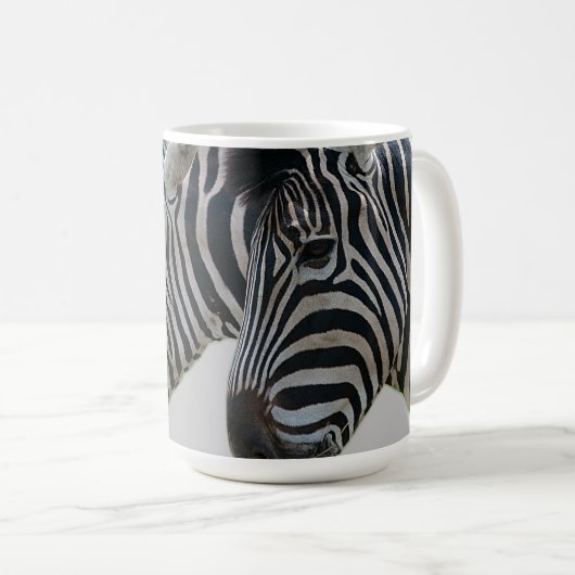 Zebra hoofden koffiemok (Voorkant rechts)