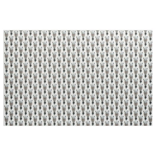 zebra hoofden op wit stof (Yard (91,4 cm))