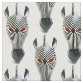zebra hoofden op wit stof (Close Up)