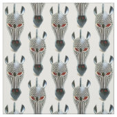 zebra hoofden op wit stof (Swatch)